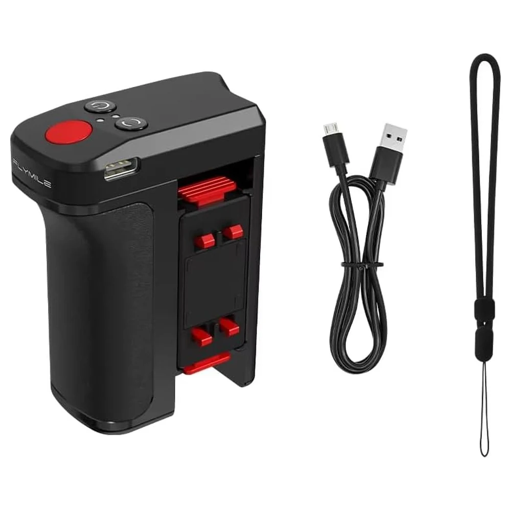 eWINNER Bluetooth Camera Grip for DJI Osmo Action 5 Pro, 4 and 3, Magnetic Quick-Release Handle with Detachable Remote Shutter Module and Quarter-Inch Accessory Mount - OL-6V78-TWK6