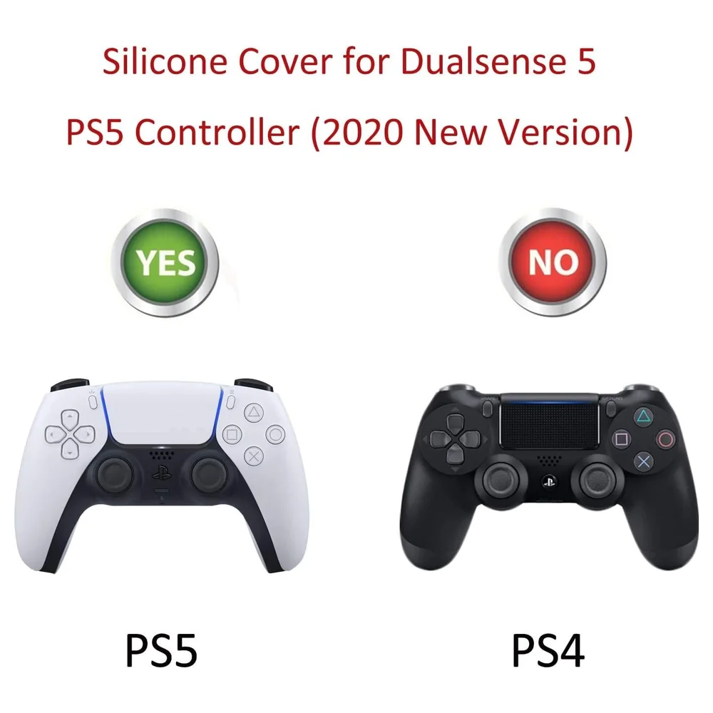 eWINNER Silicone Cover for PS5 DualSense Controller, Leather Texture Anti-Slip Grip, Sweat-Resistant Full Protective Skin Case, Camo Blue - PH-DDID-4GF2 - Image 2