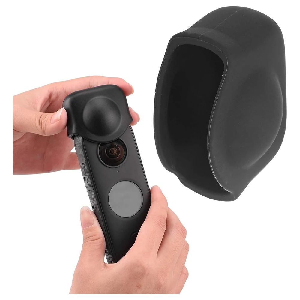eWINNER Silicone Lens Cap for Insta360 ONE X3 and ONE X2, Detachable Protective Lens Cover, Anti-Slip, Drop and Scratch Resistant, Black - 1R-EOOJ-YAQ6 - Image 3