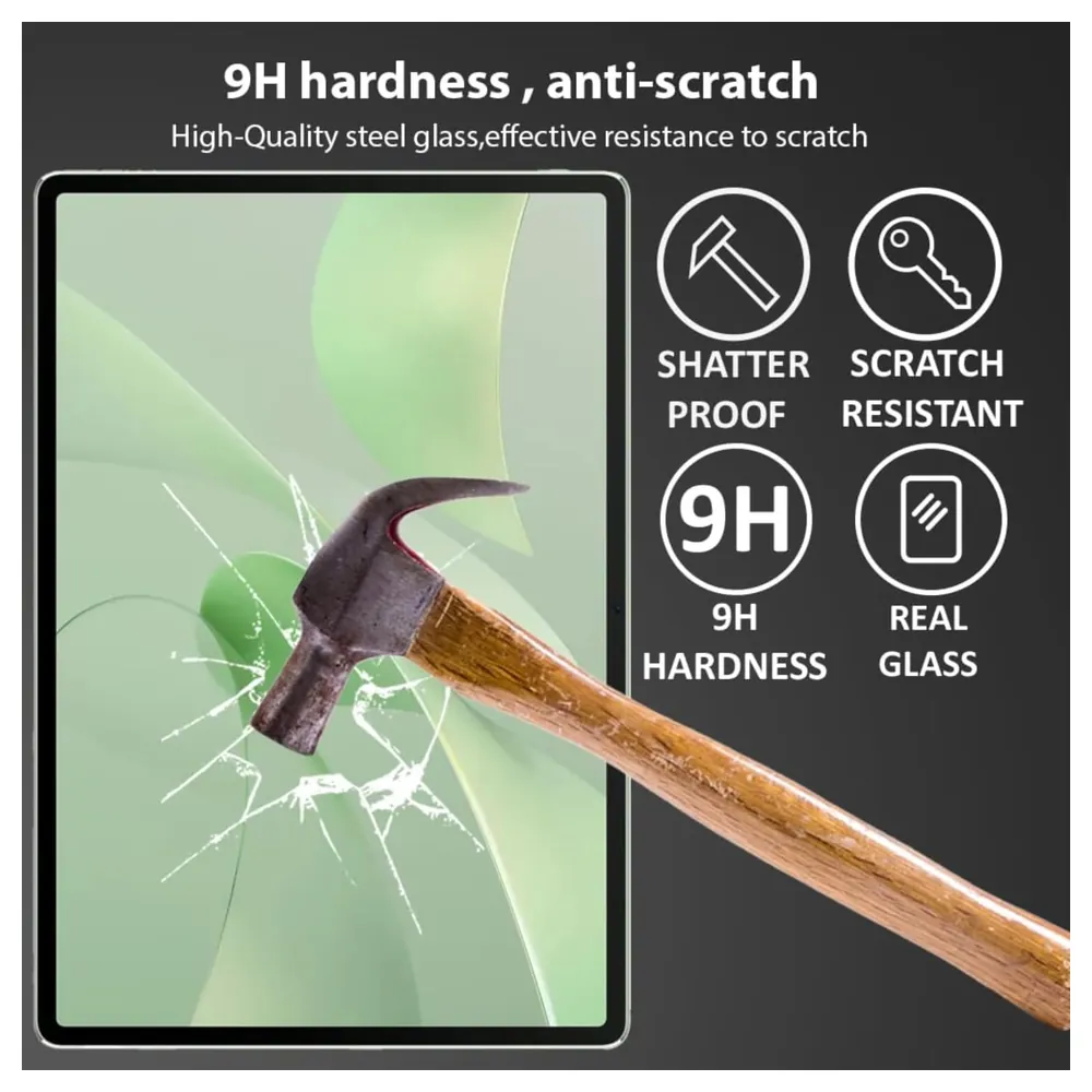 eWINNER 2 Pack 9H Tempered Glass Screen Protector for Huawei MatePad 12 X and MatePad Air 2024, HD Clear, Anti-Scratch, Anti-Fingerprint, 2.5D Rounded Edges - Y5-JQIQ-HRC5 - Image 5